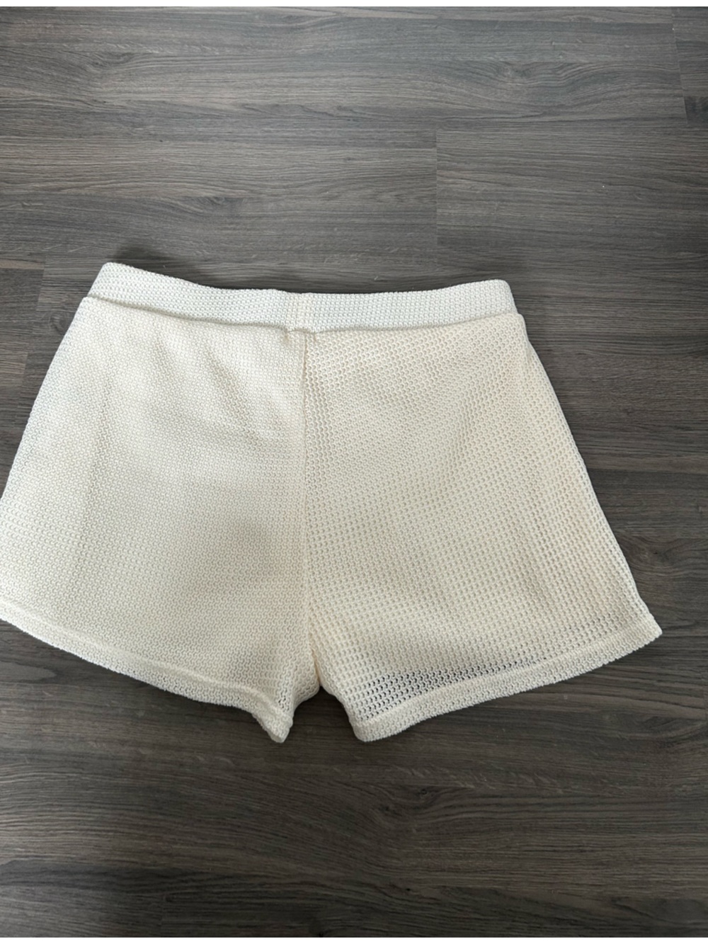 Ardene Cream Knit Crochet Shorts Cover Up Shorts with Lining - Picture 4 of 4
